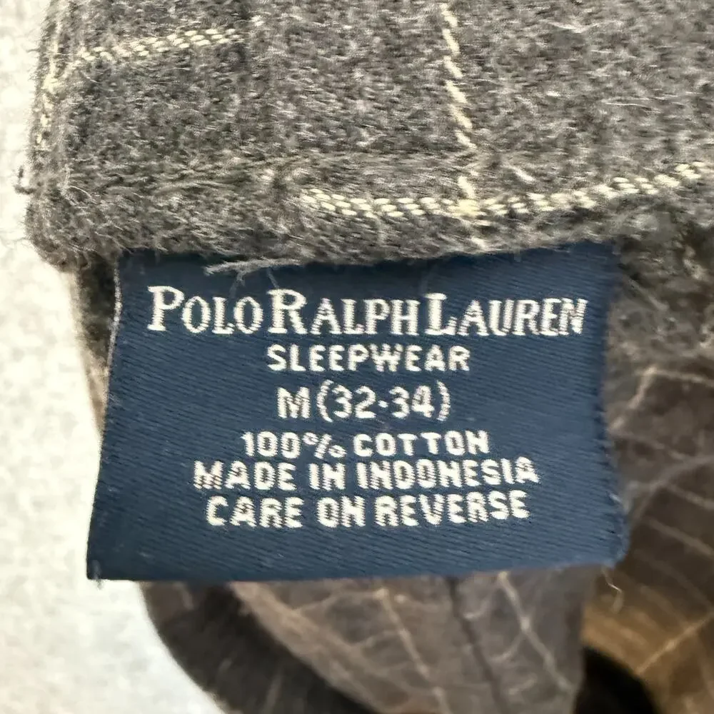Polo Ralph‎ Lauren Pants Mens Medium Gray Straight Leg Pajama Pants Sleepwear